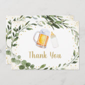 ベビーはビールの緑を醸造してくれてありがとう サンキューカード (正面/裏面)