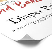 ベビーはビールの赤ちゃんシャワーおむつラッフルを醸造している ポスター (角)