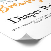 ベビーはビールの赤ちゃんシャワーおむつラッフルを醸造している ポスター (角)