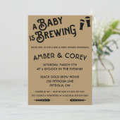 ベビーはビールをテーマにしたシャワー招待状 招待状 (スタンド正面)
