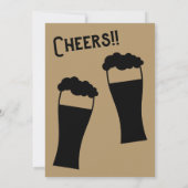 ベビーはビールをテーマにしたシャワー招待状 招待状 (裏面)