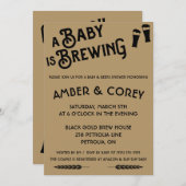 ベビーはビールをテーマにしたシャワー招待状 招待状 (正面/裏面)
