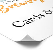 ベビーはビールを醸造しているカードとギフト赤ちゃんシャワー ポスター (角)