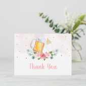 ベビーはビールを醸造しているピンクフローラありがとう サンキューカード (スタンド正面)