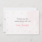 ベビーはビールを醸造しているピンクフローラありがとう サンキューカード (裏面)