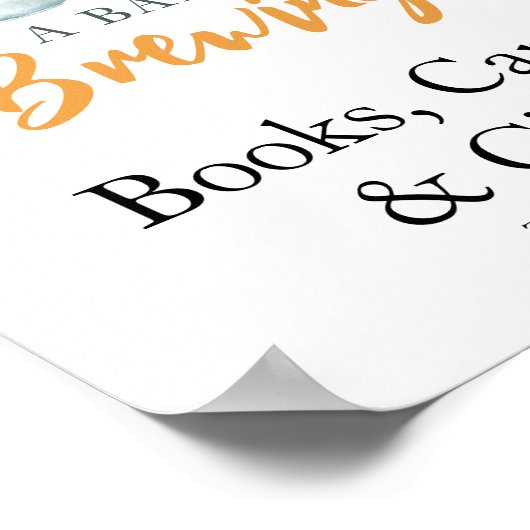 ベビーはビールを醸造している書籍カード&ギフト ポスター (角)