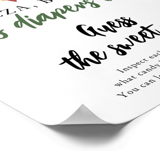 ベビーはビールを醸造している甘い混乱を推測する ポスター (角)