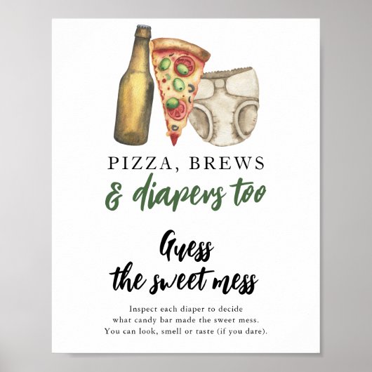 ベビーはビールを醸造している甘い混乱を推測する ポスター (正面)