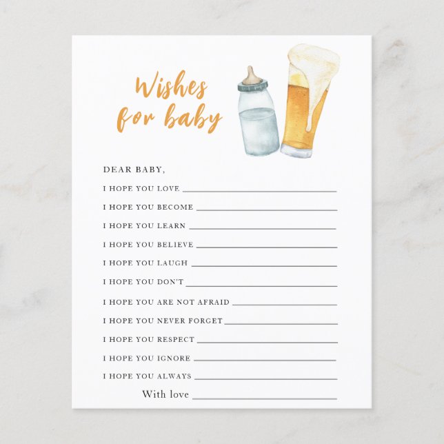 ベビーはビールを醸造している – ベビーの願い (正面)