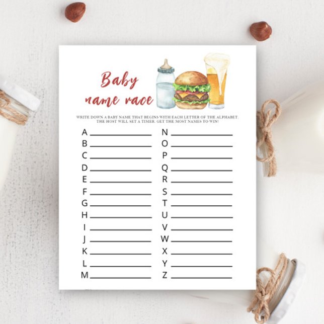 ベビーはビールを醸造している – ベビー名レースゲーム (クリエイターアップロード済み)