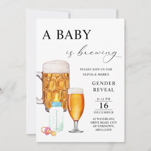 ベビーはビール醸造とボトルジェンダーの明かす 招待状 (正面)