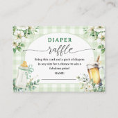 ベビーはビール醸造ベビーシャワーおむつラッフル エンクロージャーカード (正面)
