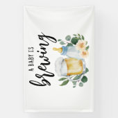 ベビーはビール醸造食べ物を与えボトル 横断幕 (縦)