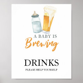 ベビーはビール飲料を醸造している ポスター