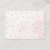 ベビーはピンクの金ゴールド赤ちゃんシャワーのブックリクエストを醸造している エンクロージャーカード (裏面)