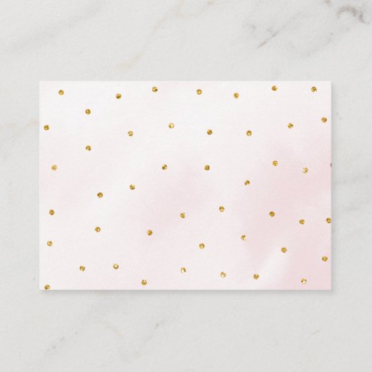 ベビーはピンクの金ゴールド赤ちゃんシャワーのブックリクエストを醸造している エンクロージャーカード (裏面)