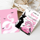 ベビーはピンクの魔女の赤ちゃんシャワーを醸造している 招待状