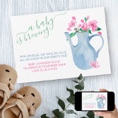 ベビーはピンクまたは青の詩の妊娠を醸造している 案内状