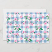 ベビーはピンクまたは青の詩の妊娠を醸造している 案内状 (裏面)