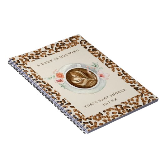 ベビーはフローラコーヒーベビーシャワーを醸造している ノートブック (右側)