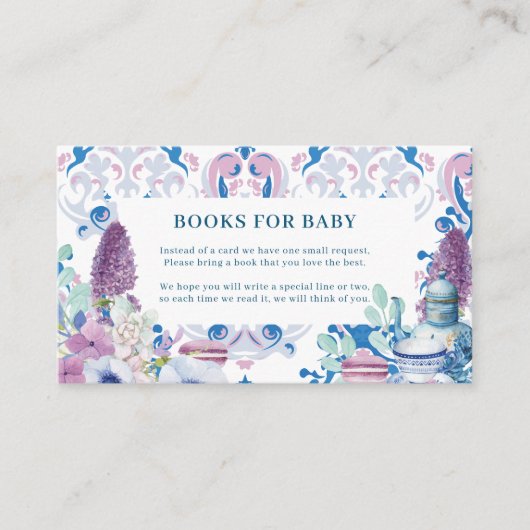 ベビーはフローラ茶の醸造パーティーベビーシャワー エンクロージャーカード (正面)