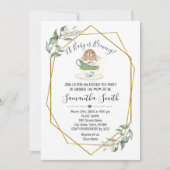 ベビーはブルーイングイースターティーグリーンリーシャワー招待状 シーズンカード (正面)