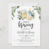 ベビーはブルーインググリーンリーベビーシャワー招待状 招待状 (正面)
