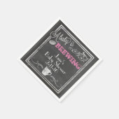 ベビーはブルーイングナプキン（女の子） スタンダードカクテルナプキン (角)