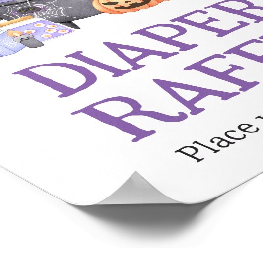 ベビーはブルーイングパープルおむつラッフル ポスター (角)