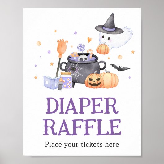 ベビーはブルーイングパープルおむつラッフル ポスター (正面)