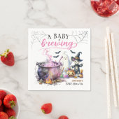 ベビーはブルーイング女の子ピンクのハロウィーンベビーシャワー スタンダードカクテルナプキン (インサイチュ)