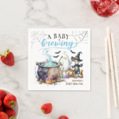 ベビーはブルーイング少年かわいいハロウィーン赤ちゃんシャワー スタンダードカクテルナプキン (インサイチュ)