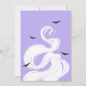 ベビーはブルーイング紫の魔女ベビーシャワー 招待状 (裏面)