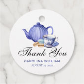 ベビーはブルーイング紫茶パーティー赤ちゃんシャワー フェイバータグ (裏面)