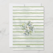 ベビーはブルーイング緑のイースターティーシャワー招待状 シーズンカード (裏面)