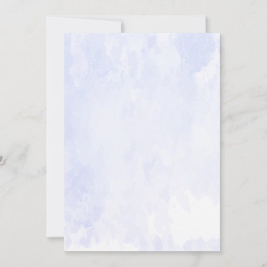 ベビーはブルーイング青ボトル水の色ベビーシャワー 招待状 (裏面)