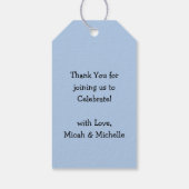 ベビーはブルーイング魔女の赤ちゃんシャワーゴシックブルー ギフトタグ (裏面)