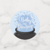 ベビーはブルーイング魔女の赤ちゃんシャワーゴシックブルー コンフェッティ (スモール正面)