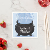 ベビーはブルーイング魔女の赤ちゃんシャワーゴシックブルー スタンダードカクテルナプキン (インサイチュ)