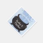 ベビーはブルーイング魔女の赤ちゃんシャワーゴシックブルー スタンダードカクテルナプキン (角)