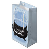 ベビーはブルーイング魔女の赤ちゃんシャワーゴシックブルー スモールペーパーバッグ (正面アングル)