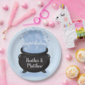 ベビーはブルーイング魔女の赤ちゃんシャワーゴシックブルー ペーパープレート (パーティー)