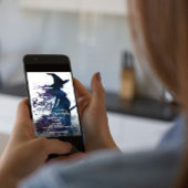 ベビーはブルーイング魔女ほうき水色 招待状