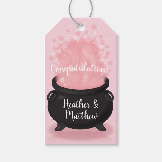 ベビーはブルーイング魔女シャワーゴシックピンクガール ギフトタグ (正面)