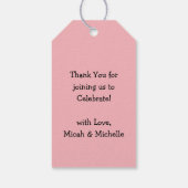 ベビーはブルーイング魔女シャワーゴシックピンクガール ギフトタグ (裏面)