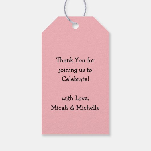 ベビーはブルーイング魔女シャワーゴシックピンクガール ギフトタグ (裏面)