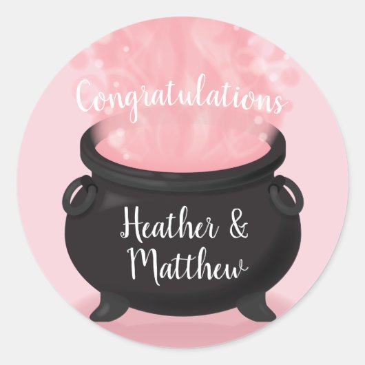 ベビーはブルーイング魔女シャワーゴシックピンクガール ラウンドシール (正面)