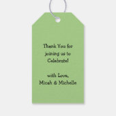 ベビーはブルーイング魔女シャワーハロウィーンありがとう ギフトタグ (裏面)