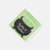 ベビーはブルーイング魔女シャワーハロウィーンキャルドロン スタンダードカクテルナプキン (角)