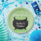 ベビーはブルーイング魔女シャワーハロウィーンキャルドロン ペーパープレート (パーティー)